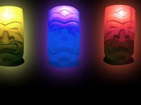 tiki lights Tiki lamps designed for a student Theatre production at Wollongong Uni